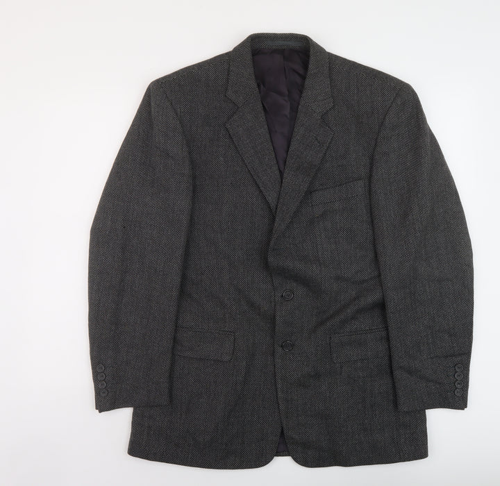 Brook Taverner Mens Grey Polyester Jacket Suit Jacket Size 42 Regular