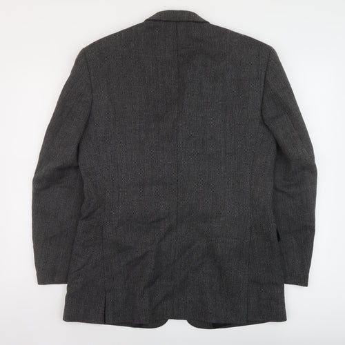 Brook Taverner Mens Grey Polyester Jacket Suit Jacket Size 42 Regular