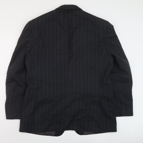 Daniel Drescott Mens Grey Striped Wool Jacket Suit Jacket Size 44 Regular