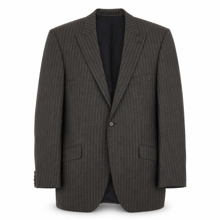 Strellson Mens Grey Striped Wool Jacket Suit Jacket Size 42 Regular