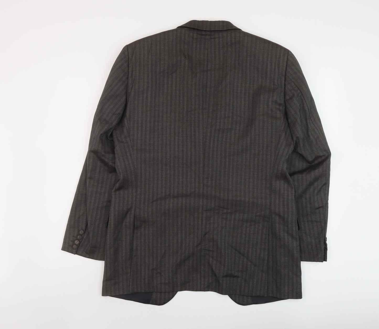 Strellson Mens Grey Striped Wool Jacket Suit Jacket Size 42 Regular