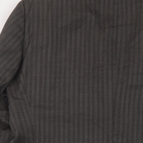 Strellson Mens Grey Striped Wool Jacket Suit Jacket Size 42 Regular