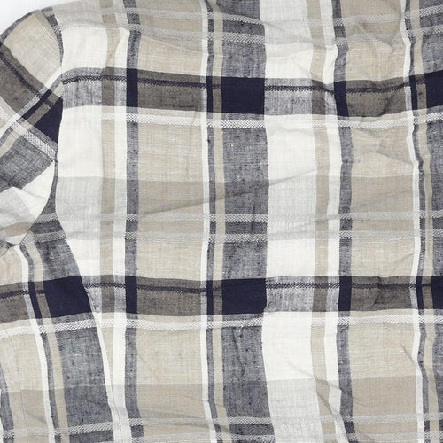 Fashion Extra Womens Beige Check Jacket Size 16 Button - Double Breasted