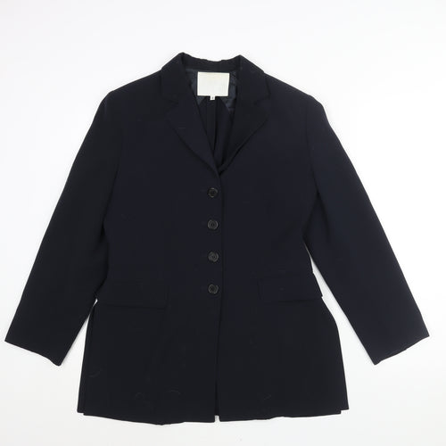 Votre Nom Womens Black Polyester Jacket Suit Jacket Size 6 - Side Vent