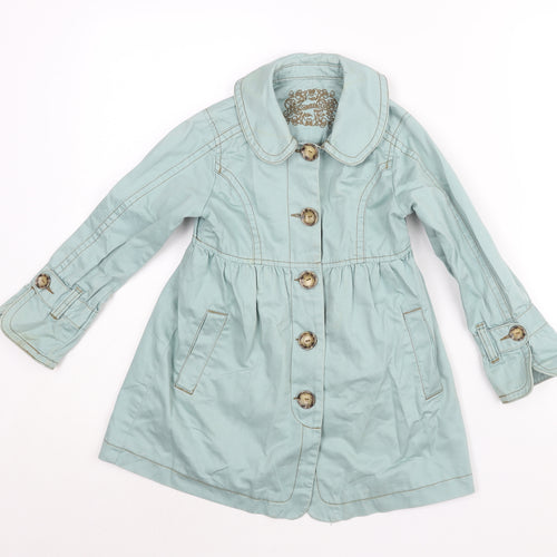 NEXT Girls Blue Jacket Size 5-6 Years Button