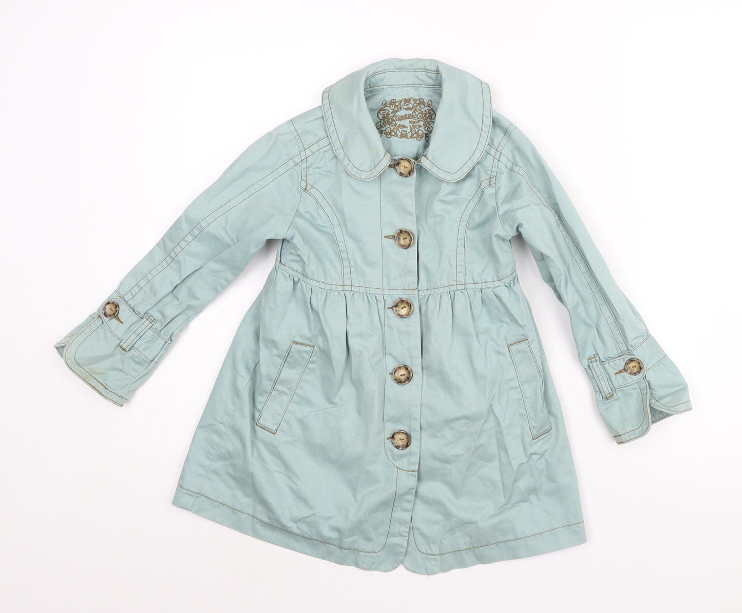 NEXT Girls Blue Jacket Size 5-6 Years Button