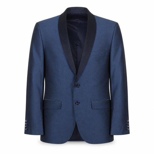 Front view of Raymond men’s blue viscose jacket suit jacket, size 36, regular