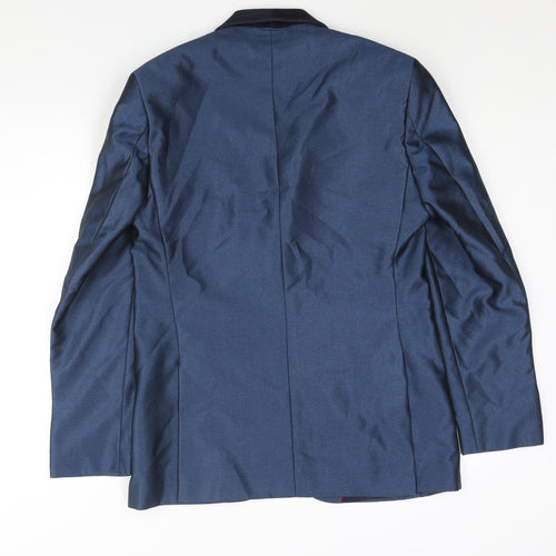 Raymond Mens Blue Viscose Jacket Suit Jacket Size 36 Regular