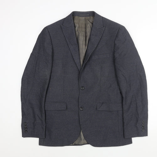 NEXT Mens Blue Polyester Jacket Suit Jacket Size 38 Regular