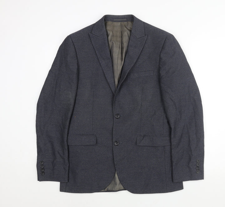 NEXT Mens Blue Polyester Jacket Suit Jacket Size 38 Regular