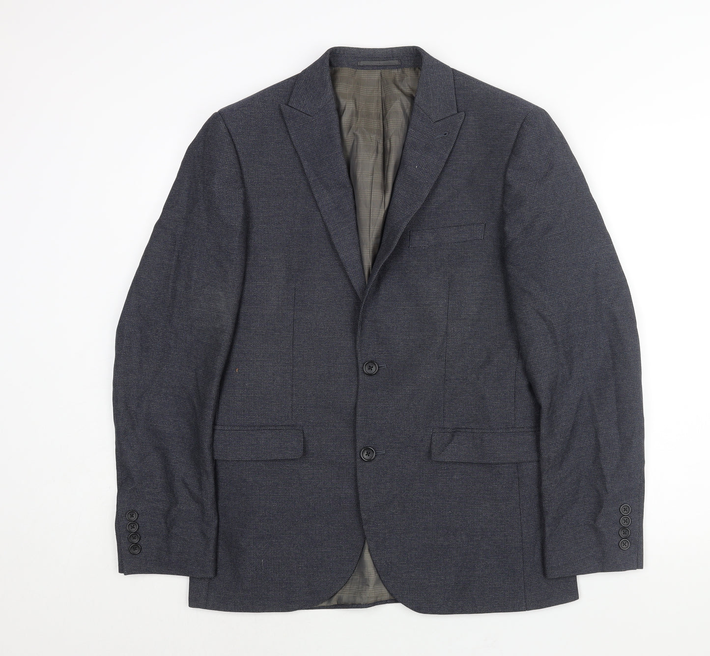 NEXT Mens Blue Polyester Jacket Suit Jacket Size 38 Regular