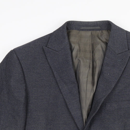 NEXT Mens Blue Polyester Jacket Suit Jacket Size 38 Regular