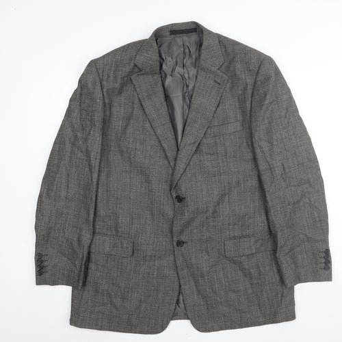 Marks and Spencer Mens Black Wool Jacket Suit Jacket Size 44 Regular