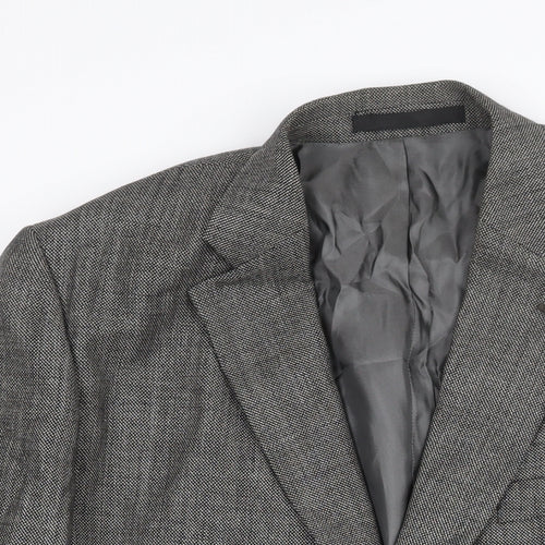 Marks and Spencer Mens Black Wool Jacket Suit Jacket Size 44 Regular