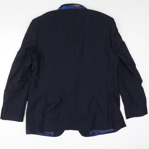 Autograph Mens Blue Wool Jacket Suit Jacket Size 46 Regular