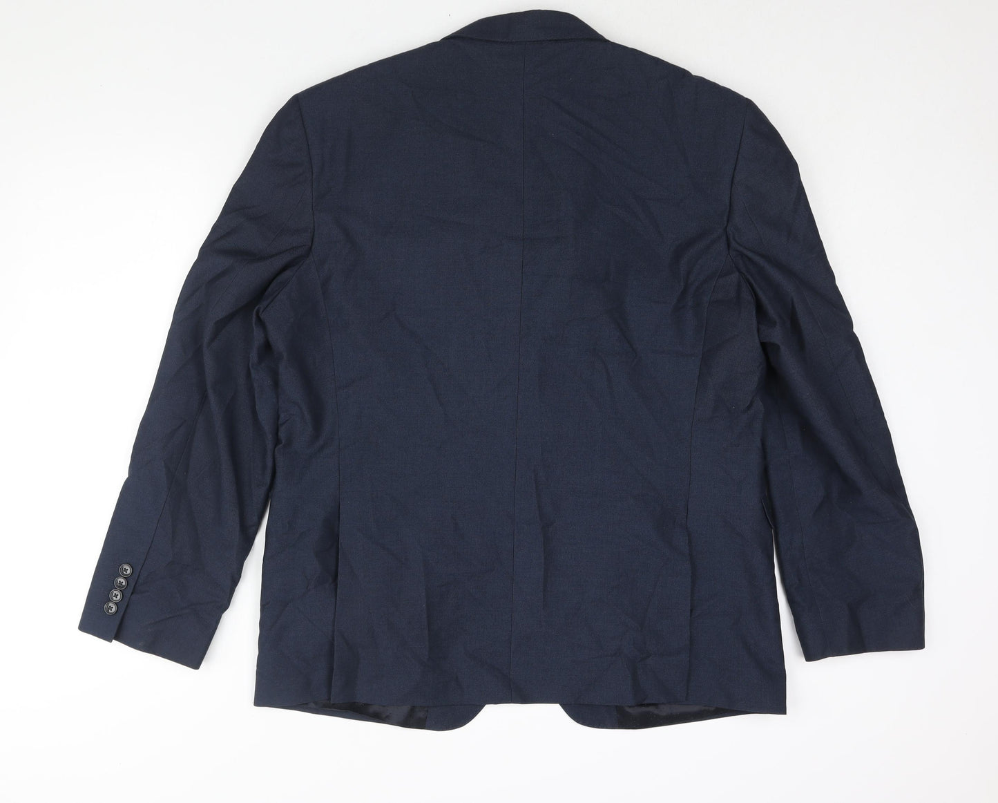 Burton Mens Blue Polyester Jacket Suit Jacket Size 46 Regular