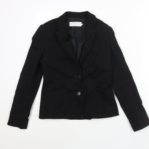 John Lewis Womens Black Viscose Jacket Suit Jacket Size 8