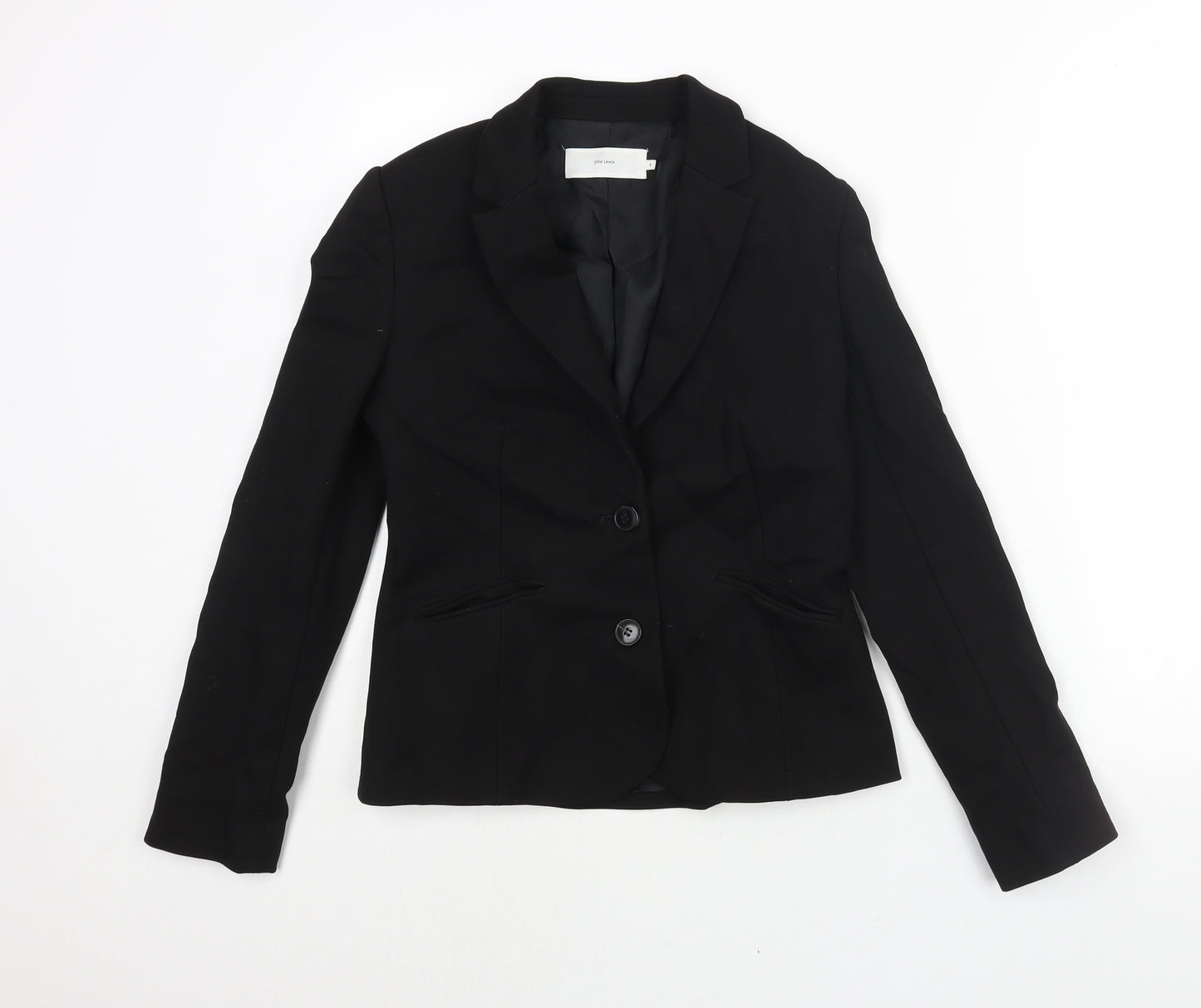 John Lewis Womens Black Viscose Jacket Suit Jacket Size 8