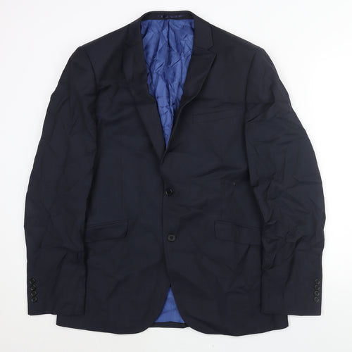 NEXT Mens Blue Wool Jacket Suit Jacket Size 42 Regular