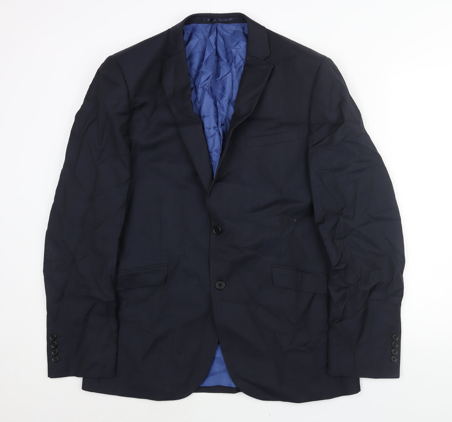 NEXT Mens Blue Wool Jacket Suit Jacket Size 42 Regular