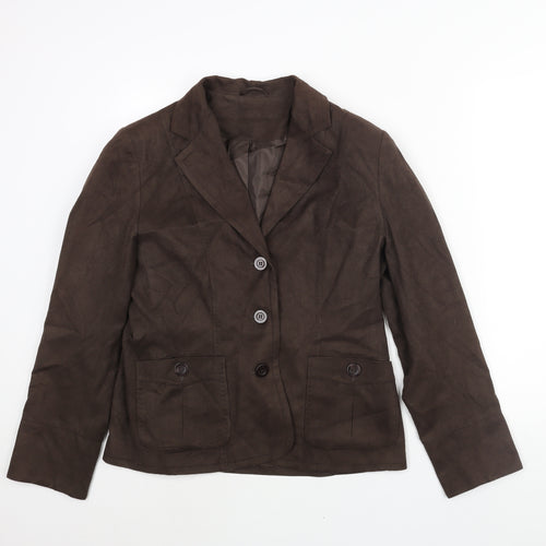 Mackays Womens Brown Jacket Size 14 Button