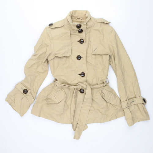 Principles Womens Beige Jacket Size 14 Button - Belted
