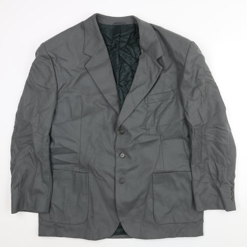 St Bernard Mens Grey Wool Jacket Blazer Size 2XL Regular