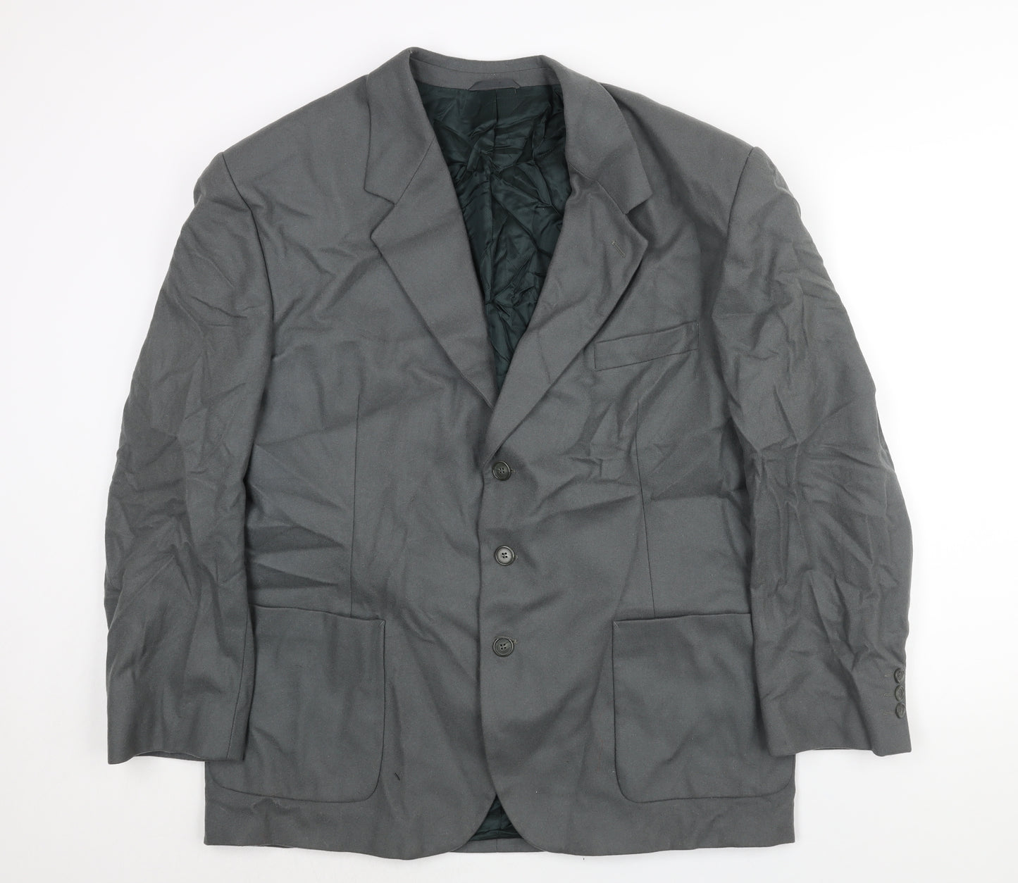 St Bernard Mens Grey Wool Jacket Blazer Size 2XL Regular