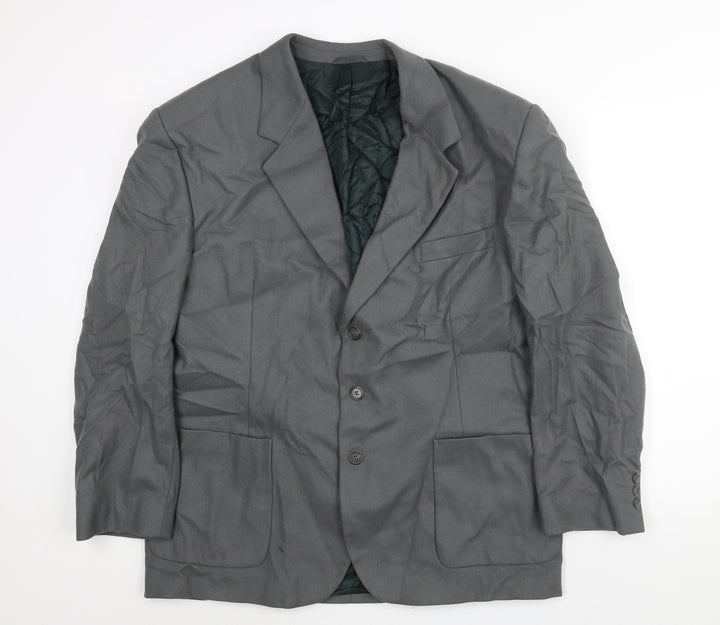St Bernard Mens Grey Wool Jacket Blazer Size 2XL Regular
