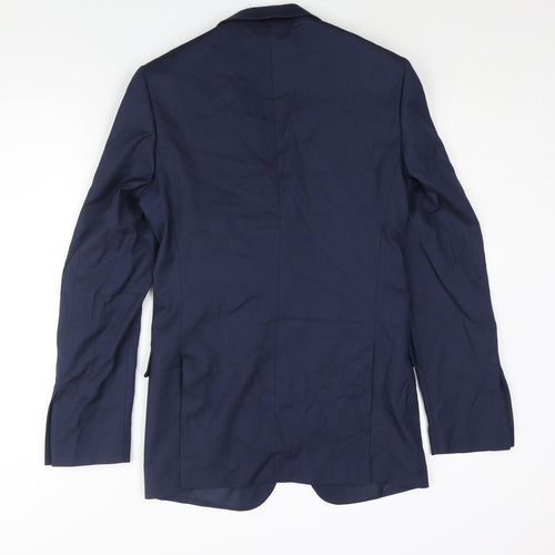 Marks and Spencer Mens Blue Polyester Jacket Suit Jacket Size 34 Regular