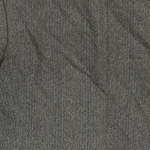 Four Seasons Mens Grey Herringbone Wool Jacket Suit Jacket Size 44 Regular