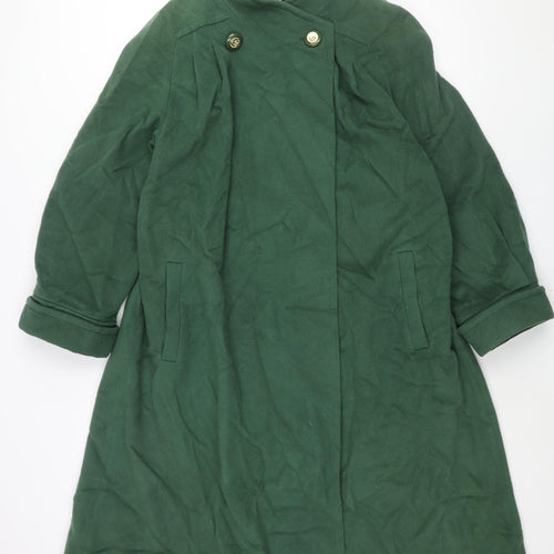 Lampert Womens Green Overcoat Coat Size 12 Button