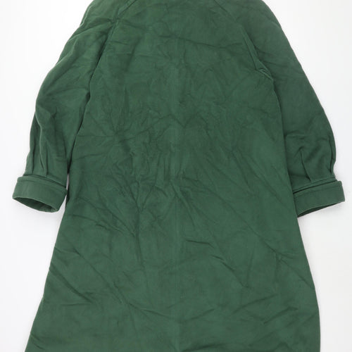 Lampert Womens Green Overcoat Coat Size 12 Button