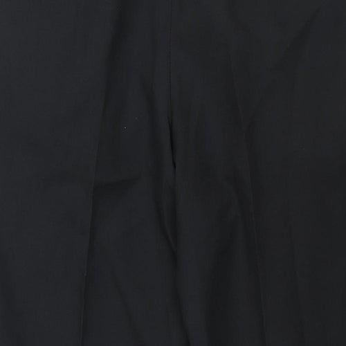 Shanghai Mens Black Polyester Dress Pants Trousers Size 38 in L27 in Regular Zip - Taped Side Detail