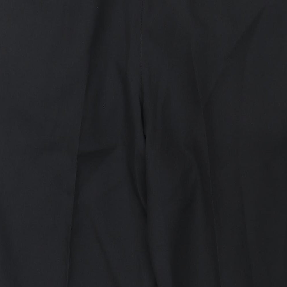 Shanghai Mens Black Polyester Dress Pants Trousers Size 38 in L27 in Regular Zip - Taped Side Detail