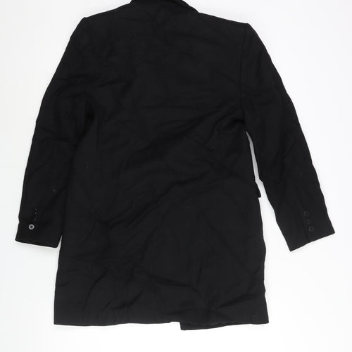 St Michael Womens Black Jacket Blazer Size 8 Button - Velvet Collar