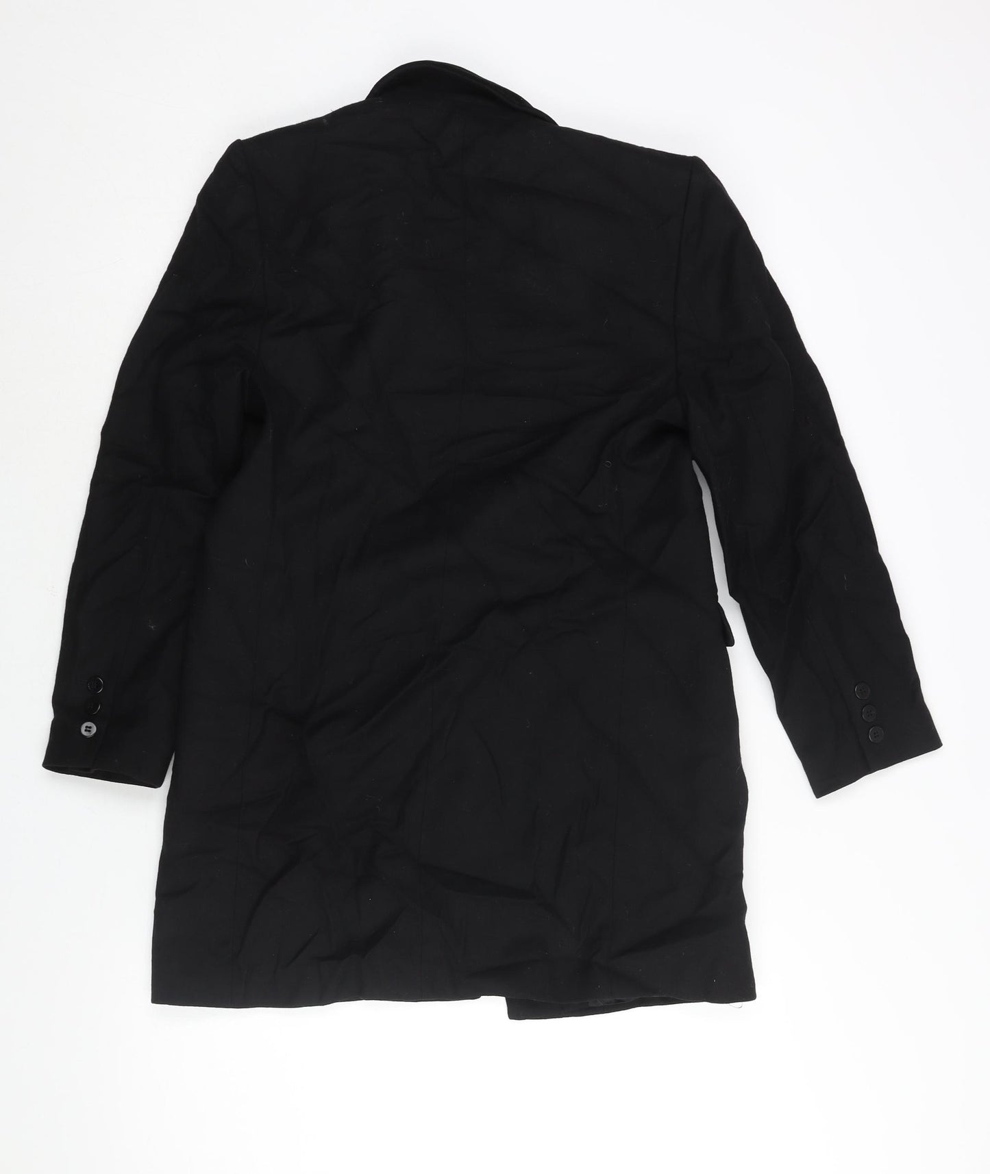 St Michael Womens Black Jacket Blazer Size 8 Button - Velvet Collar