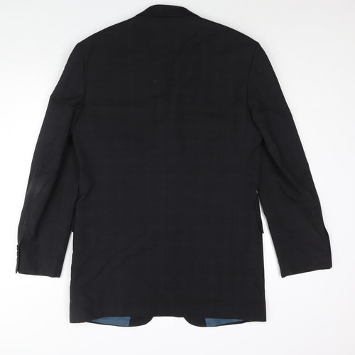 Marks and Spencer Mens Black Wool Jacket Suit Jacket Size 38 Regular