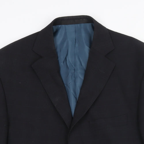 Marks and Spencer Mens Black Wool Jacket Suit Jacket Size 38 Regular