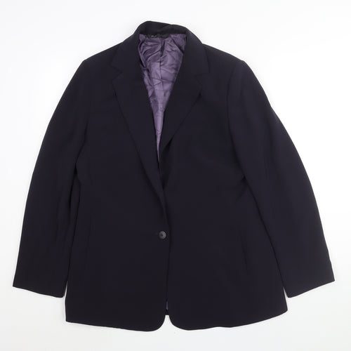 BHS Womens Purple Polyester Jacket Suit Jacket Size 16