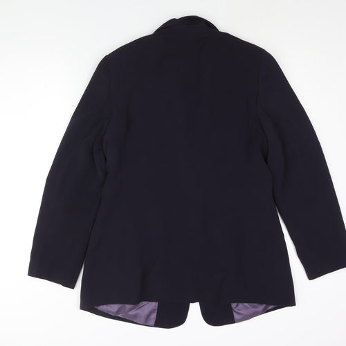 BHS Womens Purple Polyester Jacket Suit Jacket Size 16