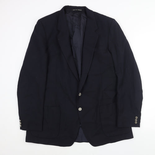 Hammersley Mens Blue Wool Jacket Suit Jacket Size 42 Regular