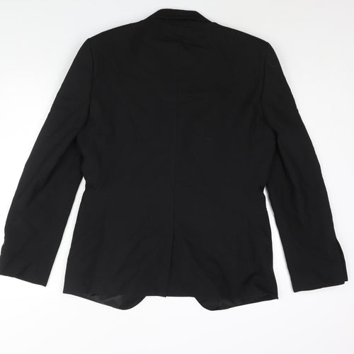 NEXT Mens Black Polyester Tuxedo Suit Jacket Size 42 Regular