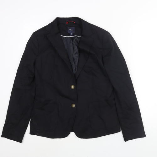 Gap Womens Black Wool Jacket Suit Jacket Size 6