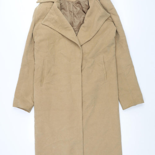 Missguided Womens Brown Overcoat Coat Size 8 - No Closure