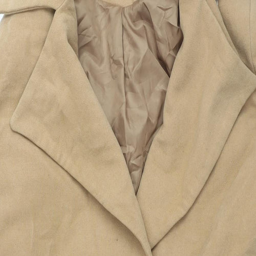 Missguided Womens Brown Overcoat Coat Size 8 - No Closure