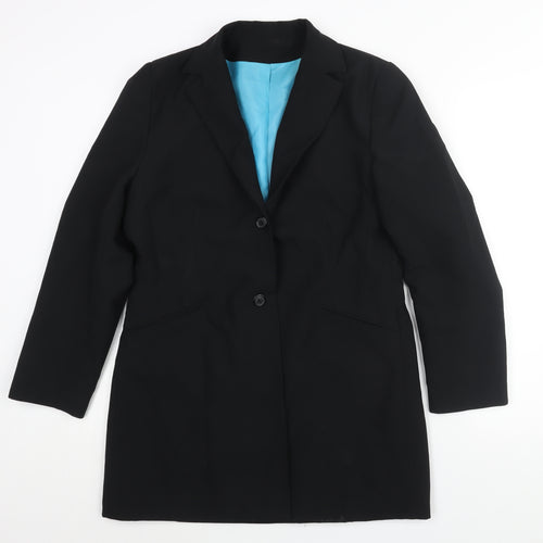 Dorothy Perkins Womens Black Polyester Jacket Suit Jacket Size 12