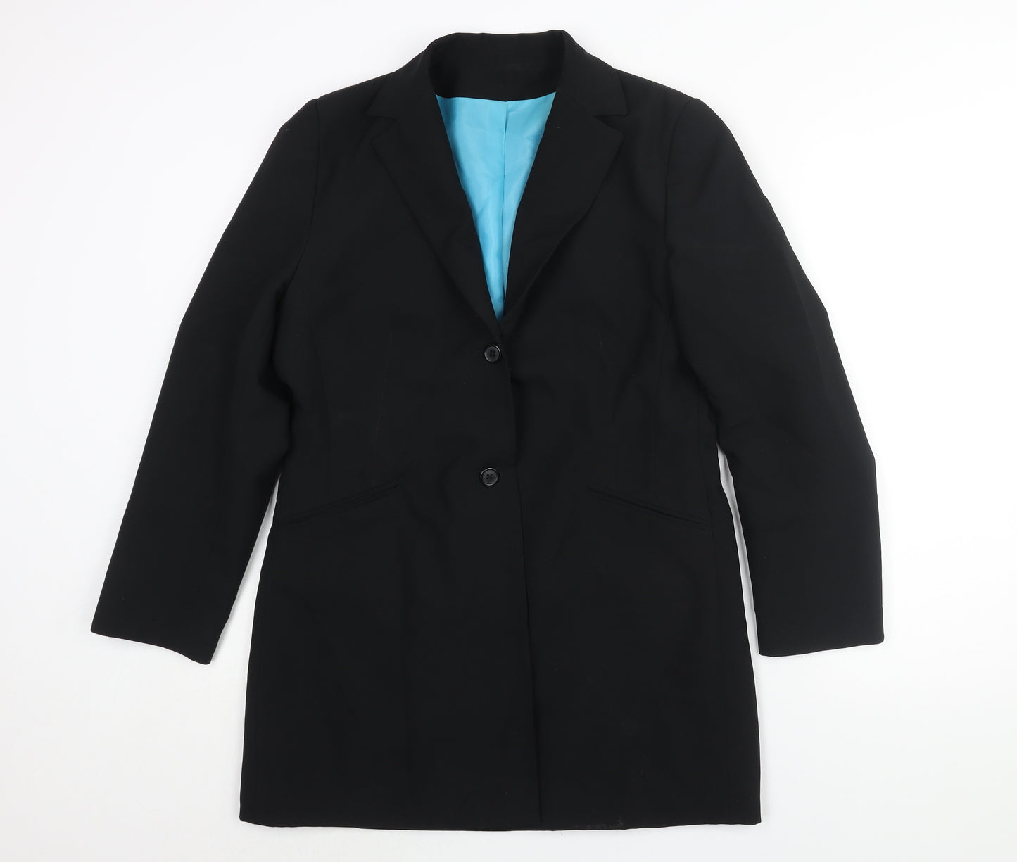 Dorothy Perkins Womens Black Polyester Jacket Suit Jacket Size 12