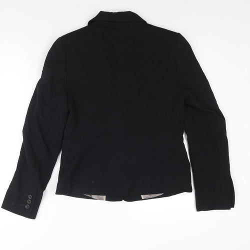 Marks and Womens Black Polyester Jacket Suit Jacket Size 10