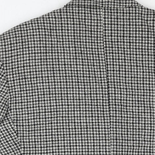 Tom Salto Mens Grey Houndstooth Wool Jacket Suit Jacket Size 38 Regular